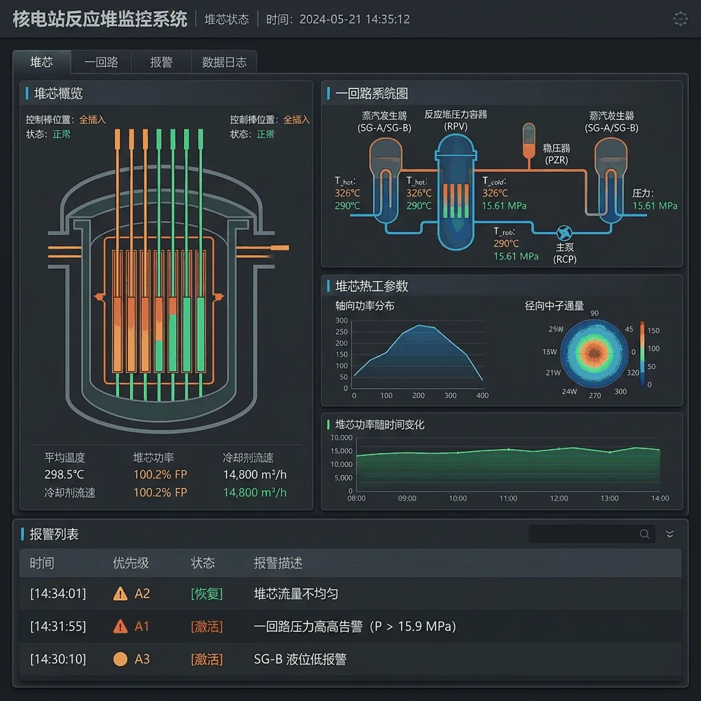 某沿海大型核电站核岛基础底板与安全壳外壁变形监测系统系统界面